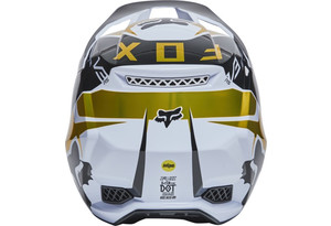 Мотошлем Fox V3 RS Mirer Helmet (White/Black, L, 2022 (28026-058-L))_2