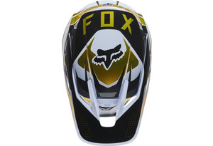 Мотошлем Fox V3 RS Mirer Helmet (White/Black, L, 2022 (28026-058-L))_3